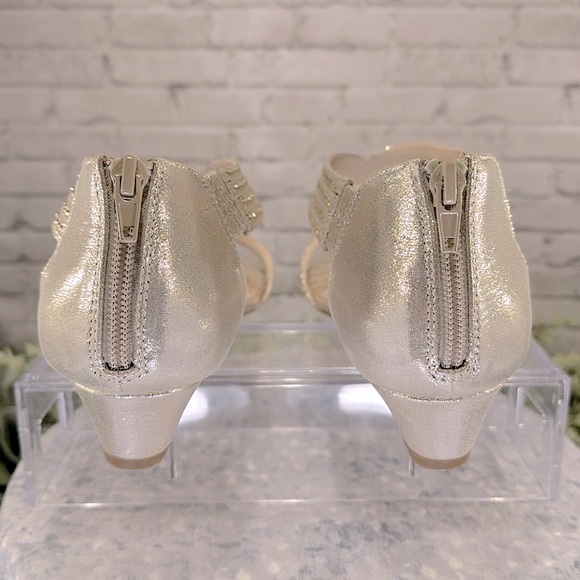 Charter Club Ginifur Gold Embellished Strappy Wedge Dress Sandals WMS 10M🌟NWOT - Picture 6 of 10